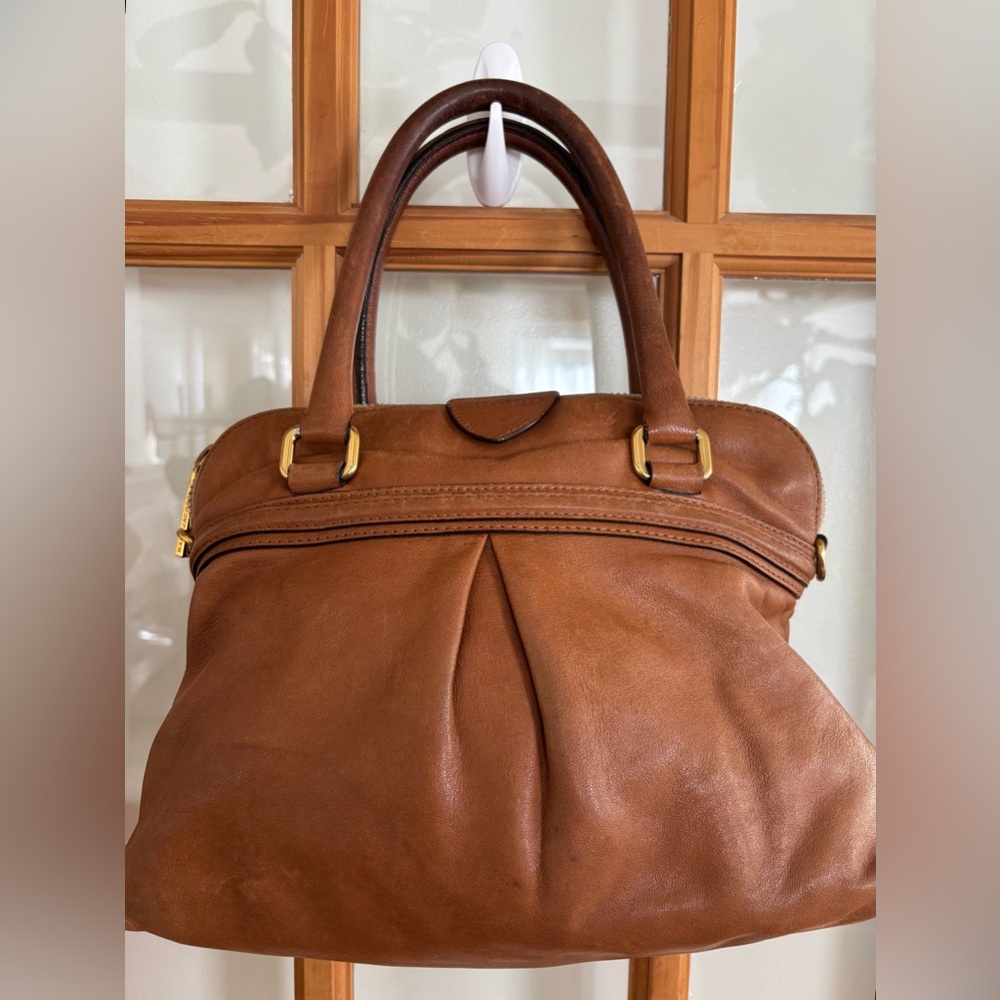 Marc by Marc Jacobs – Preston Convertible Messenger Lambskin Leather Camel Bag